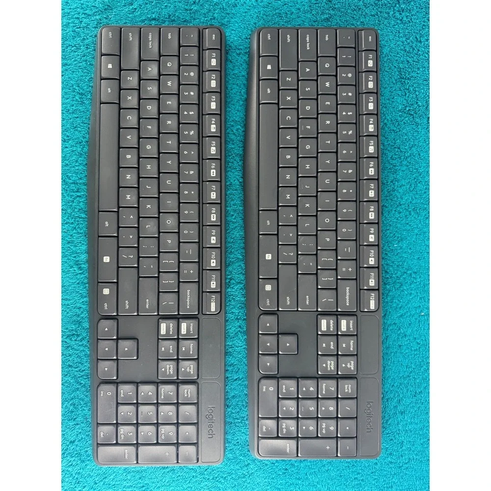 Logitech Wireless Keyboard Lot 5 Mixed Models Gray Black Standard Full Size
